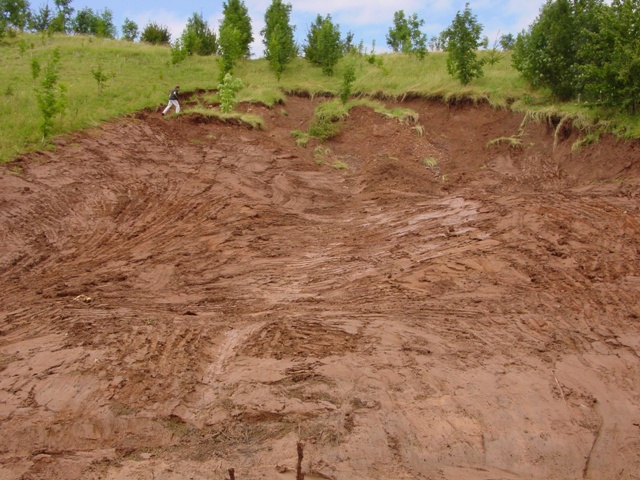 landslide adjacent to the A44, Worcestershire, following heavy rains on already saturated ground